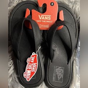 Mens vans sandals brand new black flip flops